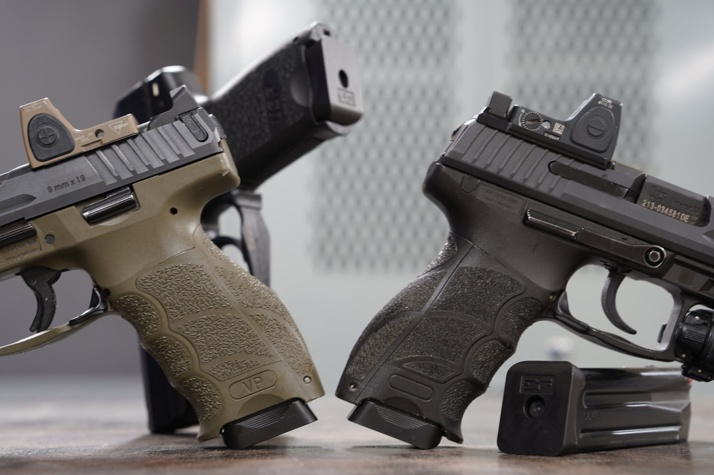 Steel baseplates for Heckler and Koch 9mm and .40 Cal steel magazine bodies