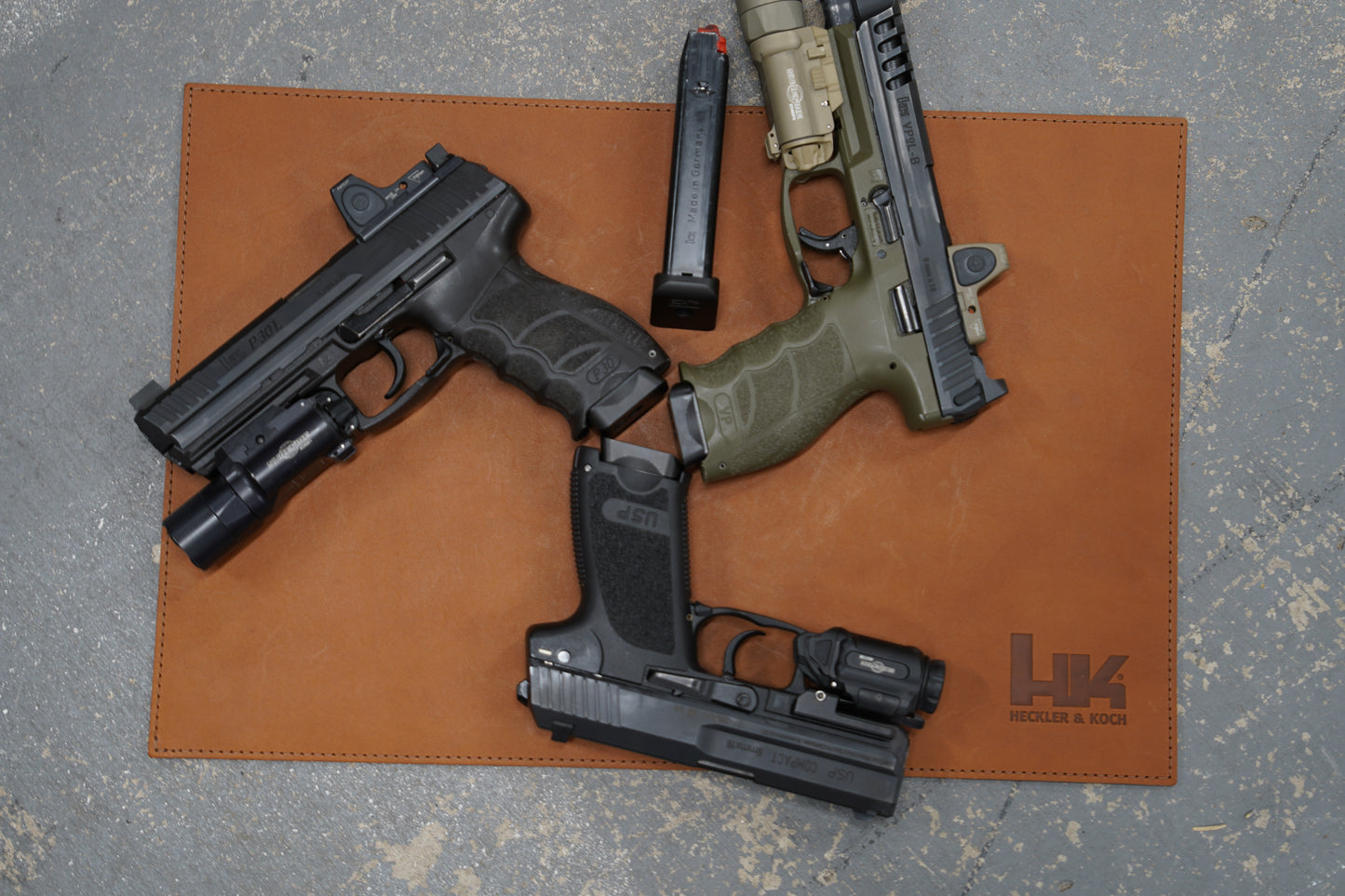 Steel baseplates for Heckler and Koch 9mm and .40 Cal steel magazine bodies