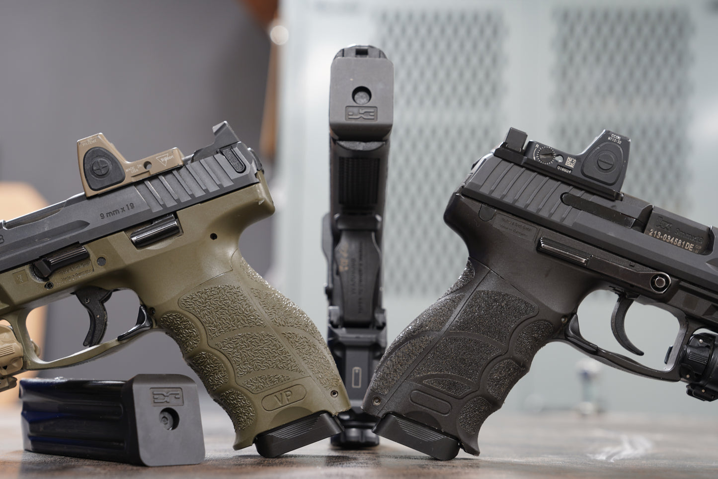 Steel baseplates for Heckler and Koch 9mm and .40 Cal steel magazine bodies